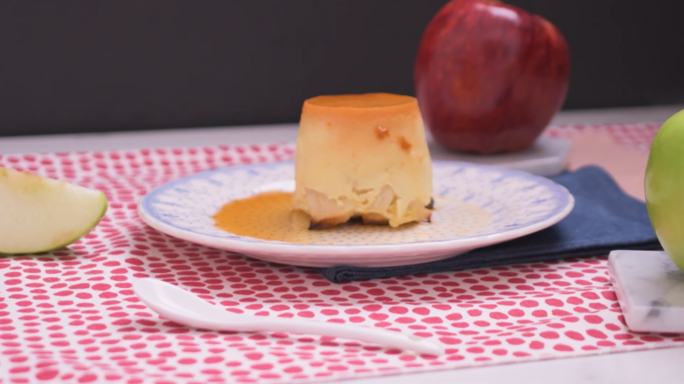 flan de manzana